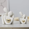 Heart-Shaped Abstract Character Sculpture